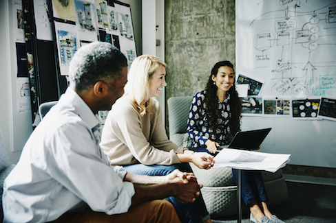 Smiling group of people.