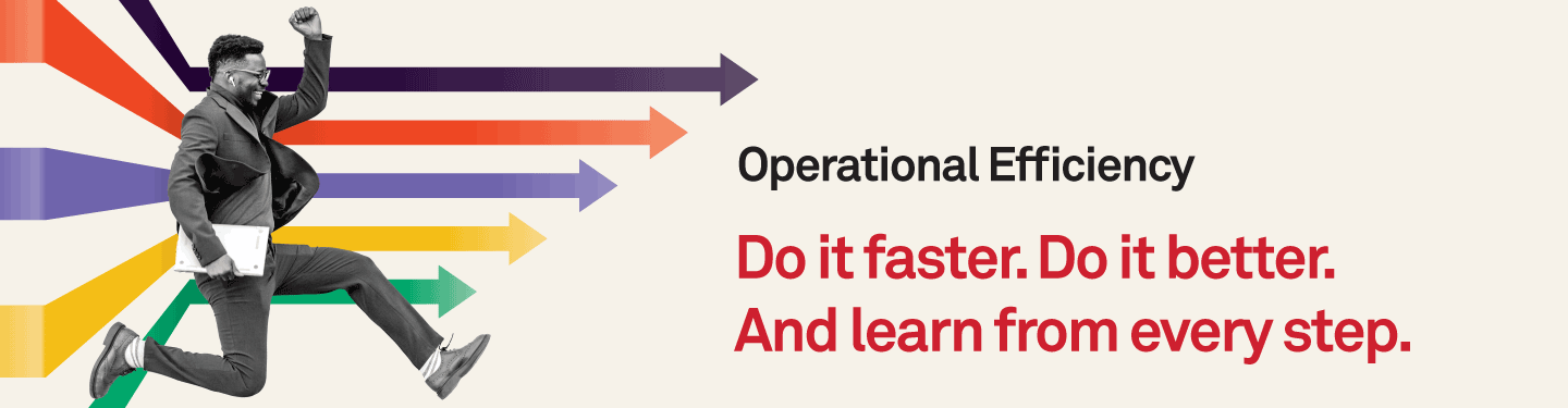 Operational Efficiency. Do it faster. Do it better. And learn from every step.